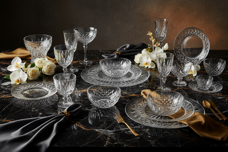 Collection Transparent — vaisselle en verre clair et acrylique Zistyhome