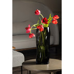 Art de la Table Grand vase cylindrique en verre de 9 mm d'épaisseur, de forme irrégulière, comme du bois noir. ABU40GR Zistyhome art de la table