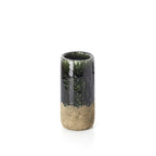 Le Vase Cylindre Mousse - Vert Béton - M