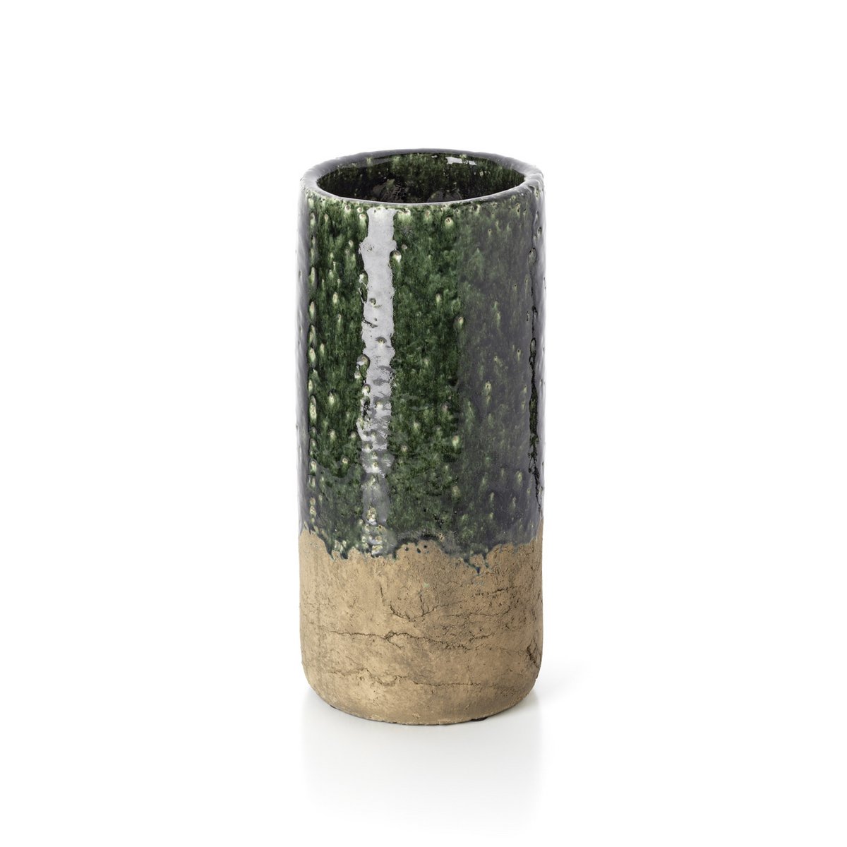 Le Vase Cylindre Moss - Vert Béton - L
