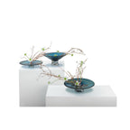 vase ou bol conique rond, couleur bleu encre foncé : ALAIN
