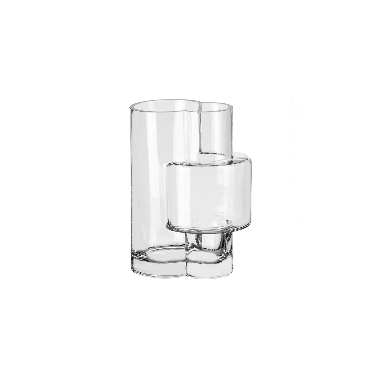 Art de la Table Vase haut moderniste innovant, design haut de gamme, verre clair constructiviste FUSIO 32 Zistyhome art de la table