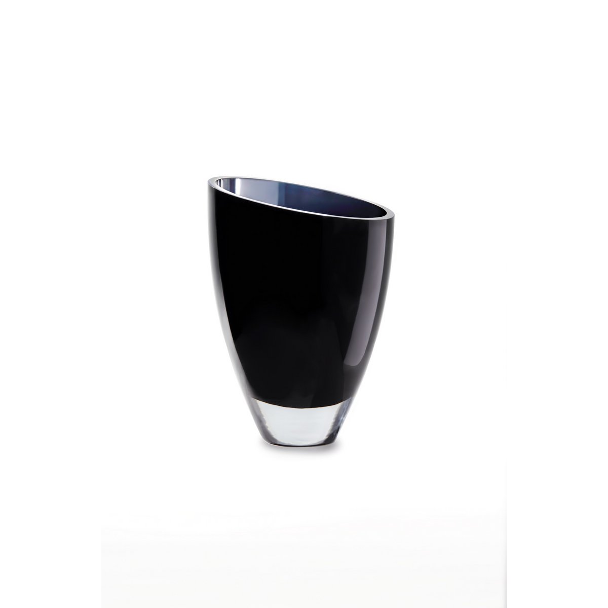 Elegant modern dark blue glass vase, BULED25IB, 9mm luxury glass