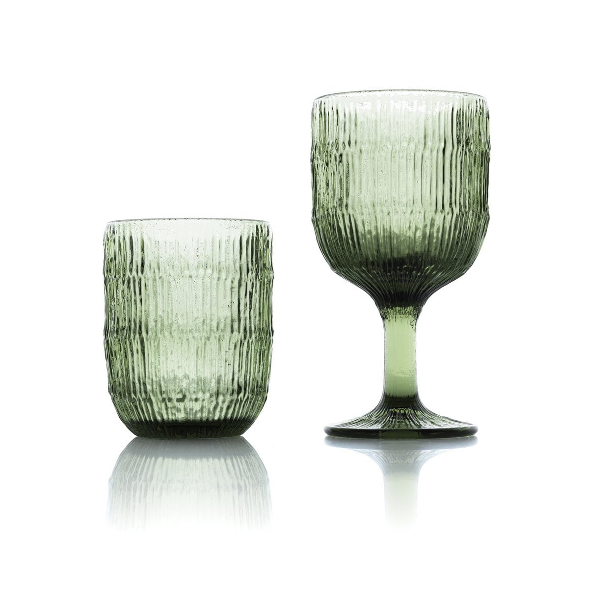 Le verre à vin Moss Ripple - Vert