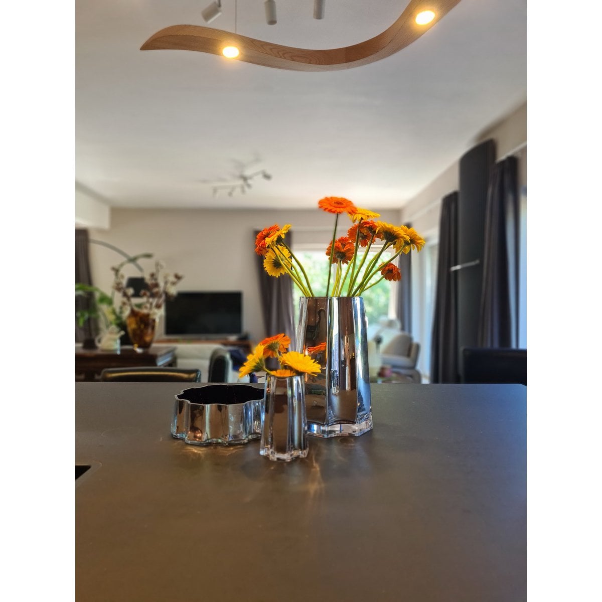 Modern-classic luxury vase, elegant design, LENOX 30 SILVER