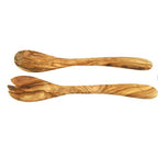 Set de 5 couverts à salade en bois d'olivier 30 cm