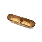 Bol à pain rustique en bois d'olivier d'environ 25 à 34 cm
