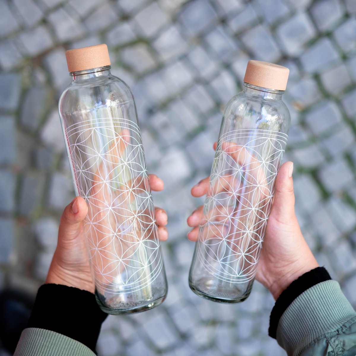 FLEUR DE VIE Bouteille en verre 0,7 l
