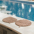 Set de table en forme de feuille (Lot de 2, 4 ou 6) 48 cm | Set de table bohème DITU en jacinthe d'eau