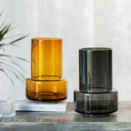 Art de la Table Vase design rétro moderne, couleur gris foncé, TYLER12GR Zistyhome art de la table