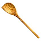Offre TOP ! 20x cuillères de cuisine avec coin 30 cm en bois d'olivier