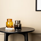 Petit vase au design moderne et classe de style rétro, couleur ambre, TYLER07AM