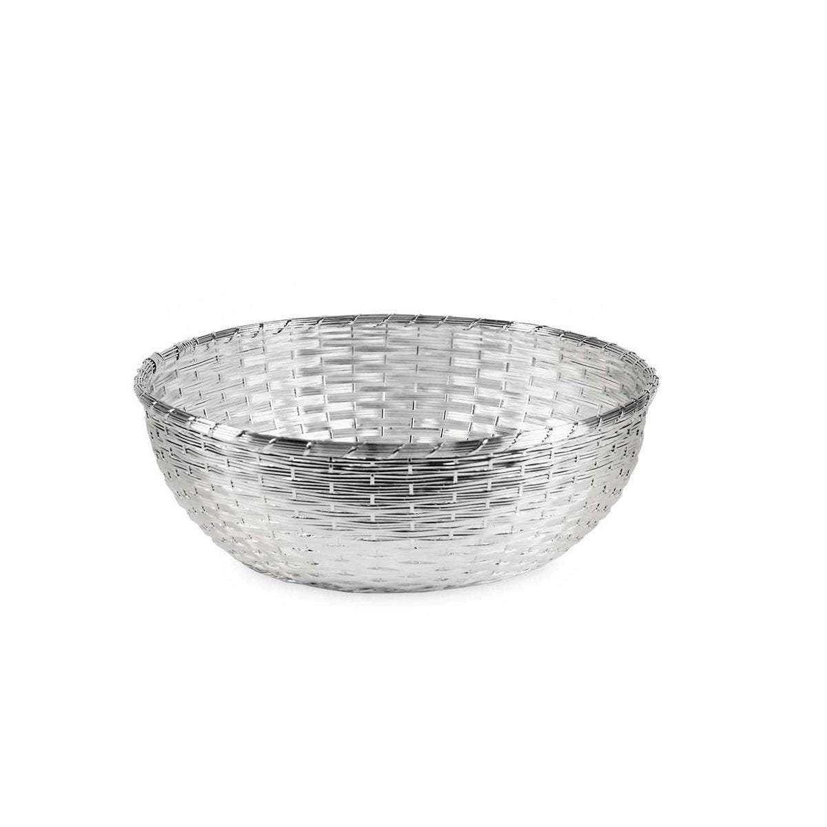 EDZARD panier panier décoratif Basso, argenté, résistant au ternissement, diamètre 26 cm