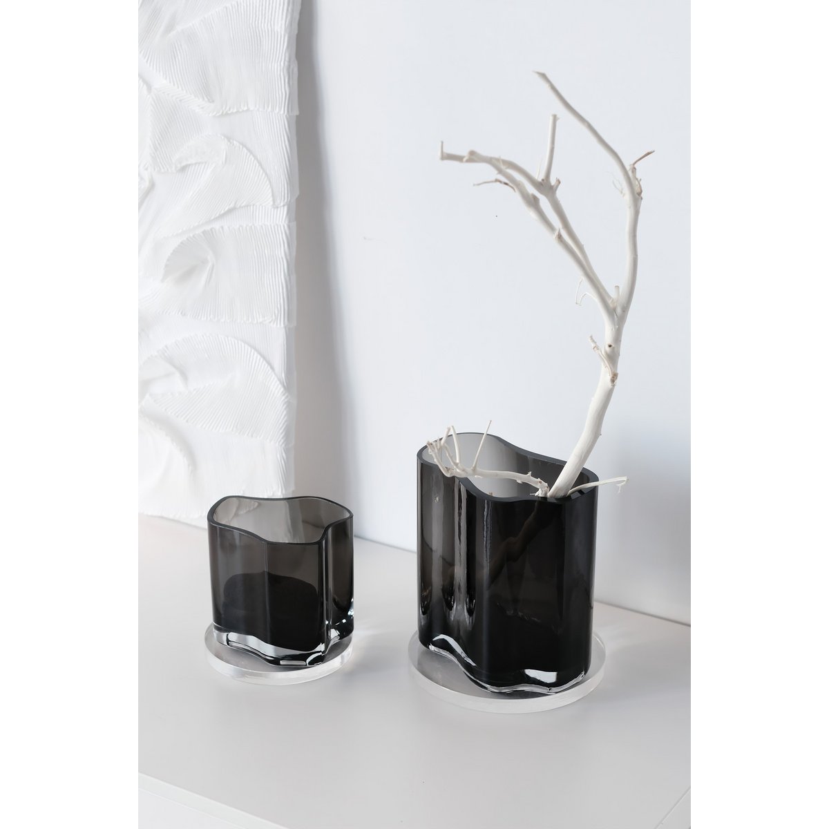 Art de la Table Nouveau vase au design moderne inspiré de CORAL et Aalto, COR13 gris Zistyhome art de la table