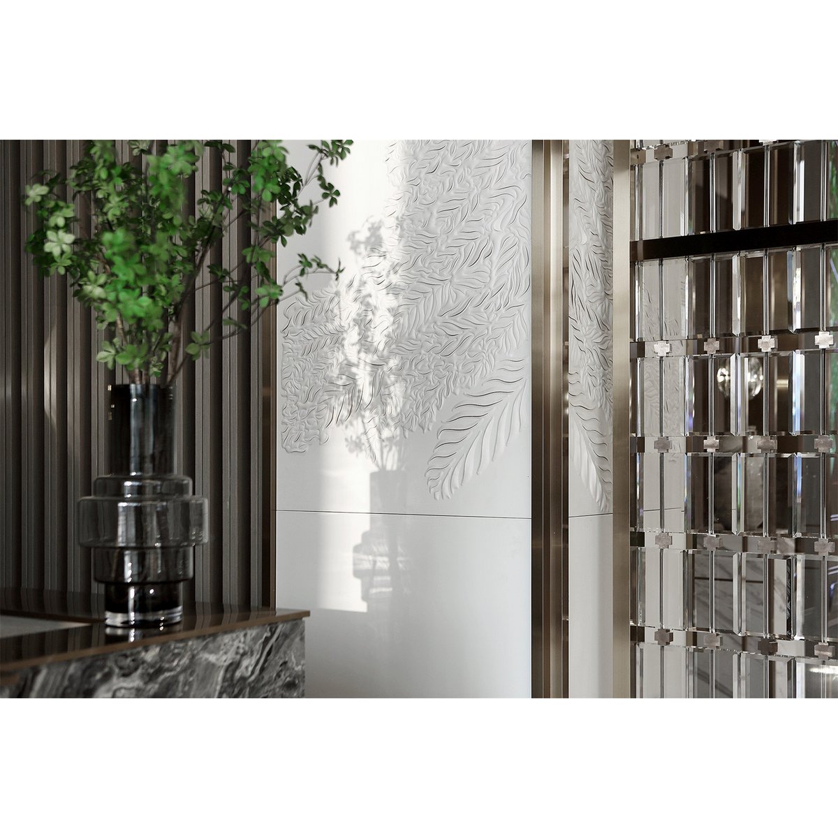 Art de la Table vase en verre épais de style rétro XXL, série: TYLER 46GR, verre de luxe épais de 9 mm Zistyhome art de la table