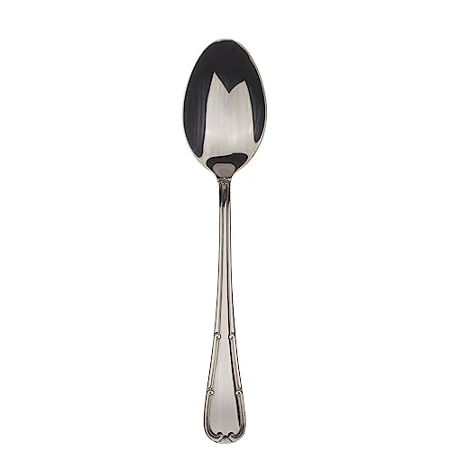 BERGNER Lyon - Ensemble complet 24 couverts - 6 couteaux - 6 fourchettes - 6 cuillères - 6 cuillères à thé - En acier inoxydable robuste - Finition polie mate - Facile à laver