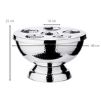 Glacière EDZARD Couvercle amovible Rockford, acier inoxydable poli miroir, extérieur martelé, ø 41 cm, H 25 cm