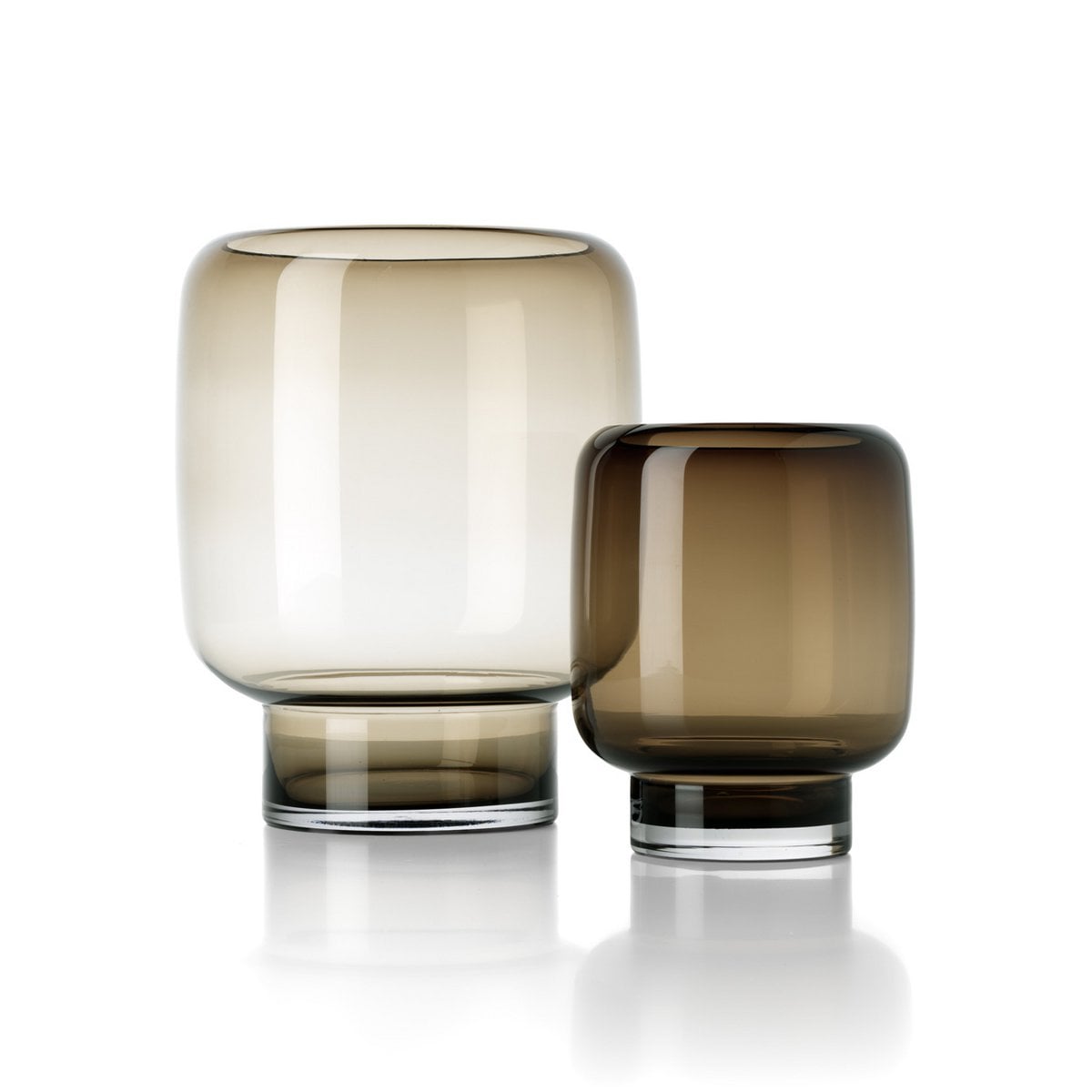Le Vase Smoky Cube - Marron - L