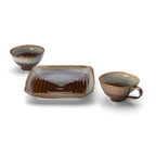 L'Assiette Carrée Horizon Fumée - Gris Marron - M