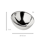 EDZARD set de 2 bols Asti, acier inoxydable poli miroir, diamètre 10 cm, hauteur 5 à 8 cm