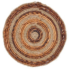 Set de table (Ensemble de 4 ou 6) MATARAM | Set de table rond Boho en fibre de bananier et jonc de mer 38 cm