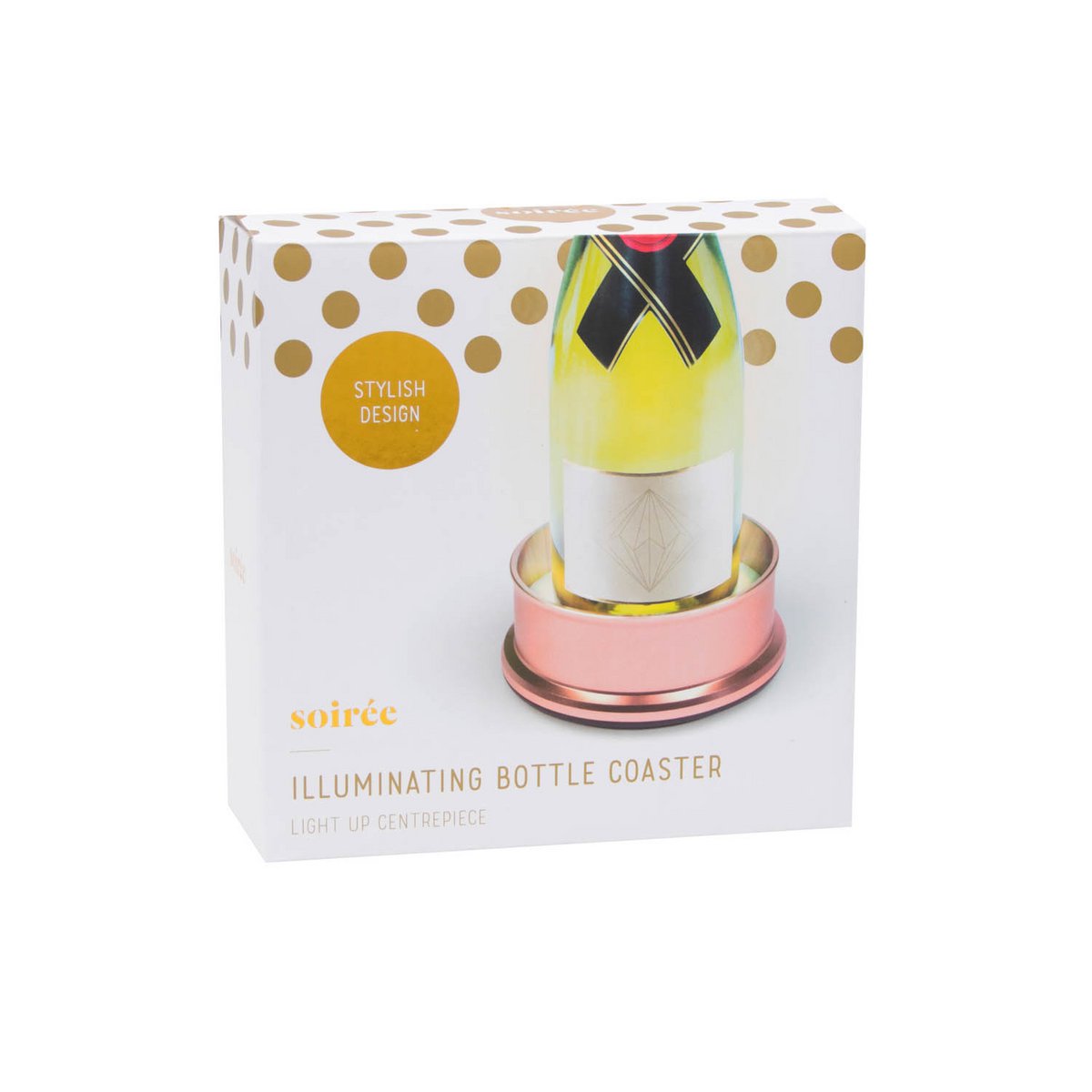 Dessous de bouteille design (avec éclairage)