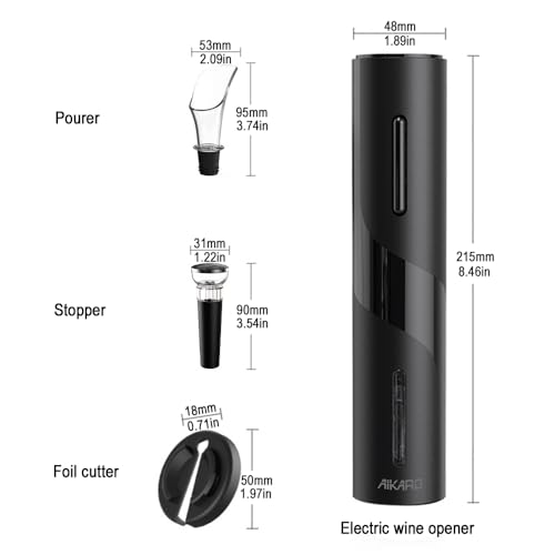 AIKARO - Ouvre Bouteille Electrique Tire Bouchon Screwpull Automatique (Kit de tire-bouchon rechargeable)