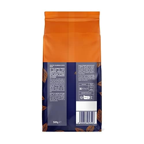 by Amazon Select Café en grains du Brésil, Torréfaction Moyenne, 1 kg (2 lot de 500g) - Certifié Rainforest Alliance