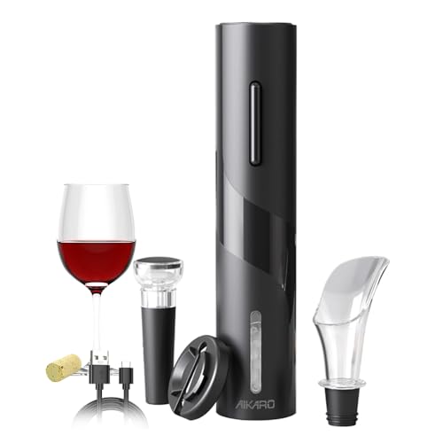 AIKARO - Ouvre Bouteille Electrique Tire Bouchon Screwpull Automatique (Kit de tire-bouchon rechargeable)