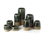 Le Vase Cylindre Mousse - Vert Béton - M