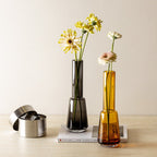 Art de la Table Grand vase design rétro moderne, couleur gris foncé, gris TYLER14 Zistyhome art de la table