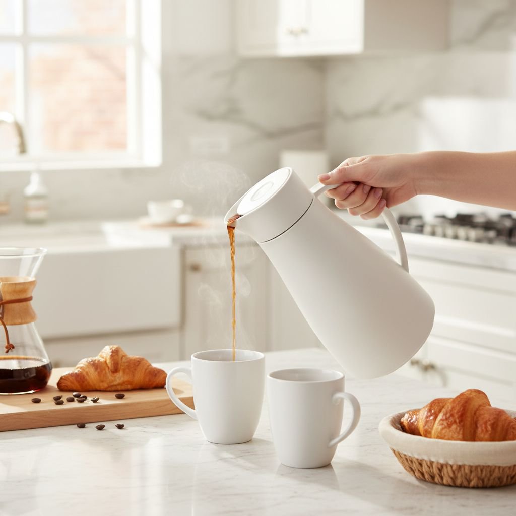 Cafetière isotherme blanche 1l