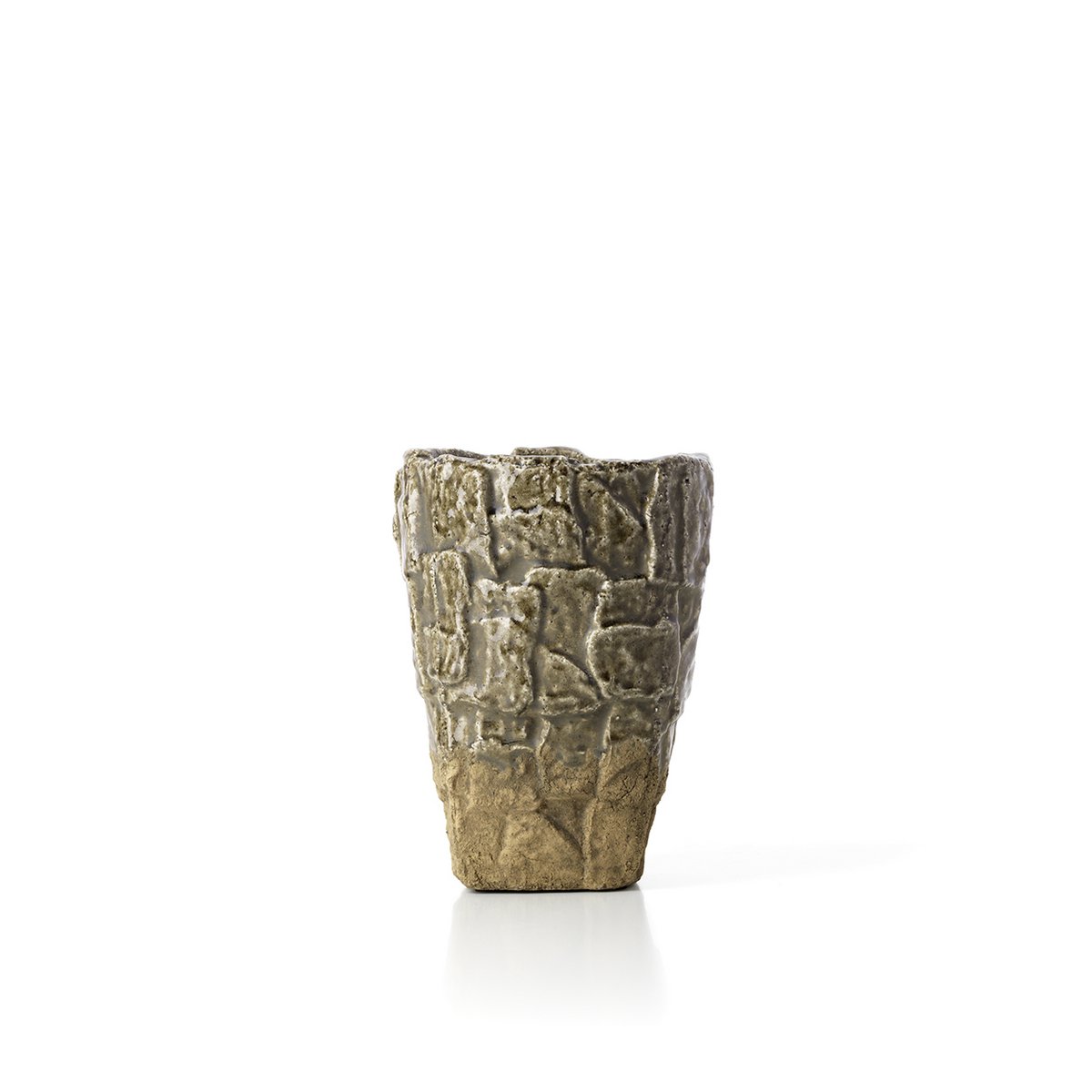 Vase Texture Roche - Pierre Grise - S