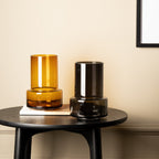 Moderne Vase im Retro-Design, dunkelgrau, TYLER12GR