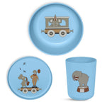 Service de table en bioplastique (PLA) Milas, paquet de 3