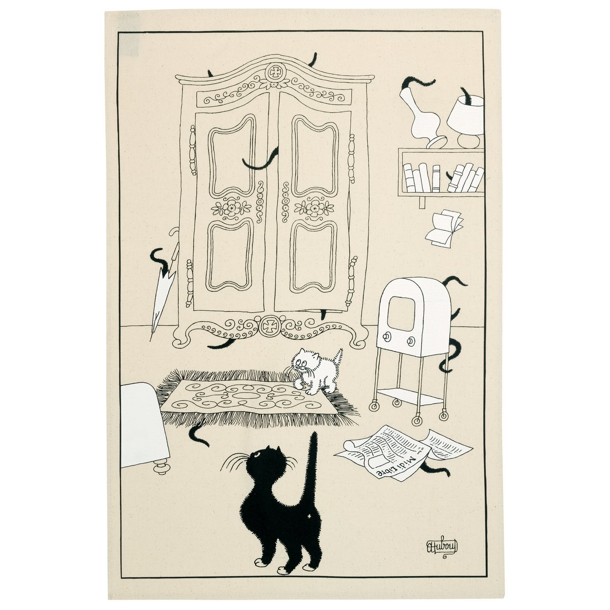 Torchon Dubout Cache-cache Ecru 48 x 72