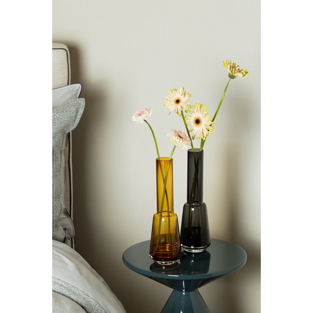 Art de la Table Grand vase design rétro moderne, couleur gris foncé, gris TYLER14 Zistyhome art de la table