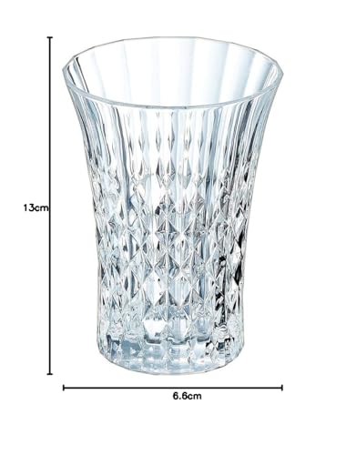 Cristal d'Arques Paris - Collection Lady Diamond - 6 Verres à pied 27 cl - Brillance, Transparence et Haute Résistance - Fabriqués en France - Emballage renforcé, adapté à la vente en ligne