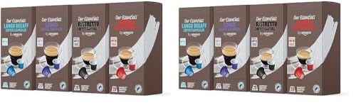 by Amazon Assortiment Standard de capsules de café compatibles Nespresso, Torréfaction Moyenne, 80 pièces, 4 lot de 20 - Certifié Rainforest Alliance