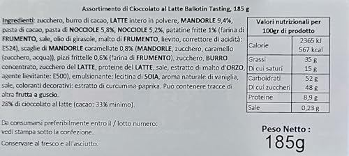 CHEVALIERS D'ARGOUGES Maîtres Chocolatiers Français - Assortiment de pralinés chocolat lait 33% - Ballotin Dégustation 185g