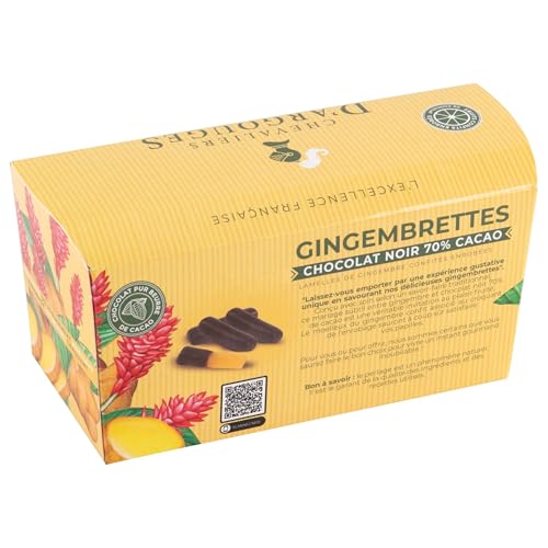 CHEVALIERS D'ARGOUGES Maîtres Chocolatiers Français - Orangettes enrobées chocolat noir 70% - Étui Dégustation 160g
