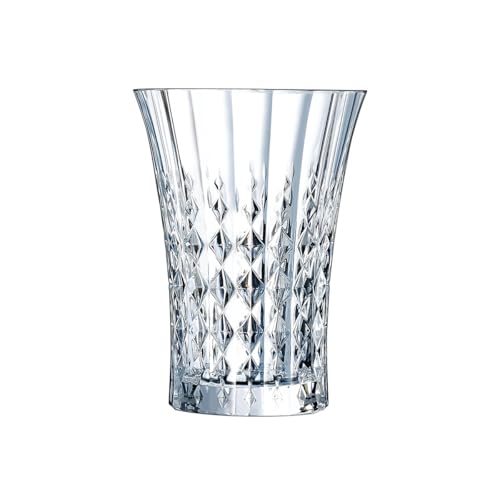 Cristal d'Arques Paris - Collection Lady Diamond - 6 Verres à pied 27 cl - Brillance, Transparence et Haute Résistance - Fabriqués en France - Emballage renforcé, adapté à la vente en ligne