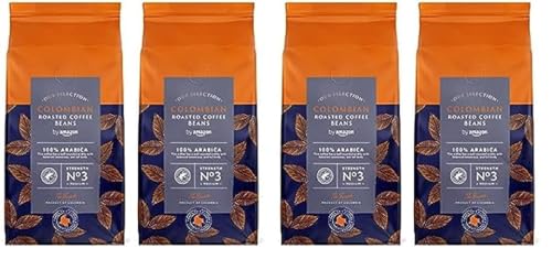 by Amazon Select Café en grains du Brésil, Torréfaction Moyenne, 1 kg (2 lot de 500g) - Certifié Rainforest Alliance