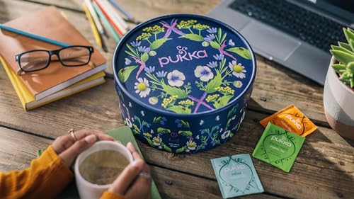 Pukka Coffret Découverte Prestige, Idée Cadeau Femme et Homme, Coffret de Tisanes, Matcha, Gingembre, Miel, Menthe,Cadeau de Thé 100% bio Saint Valentin, Anniversaire, 6 Saveurs, 90 Sachets
