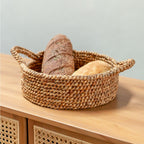 Corbeille à pain | Petit panier rond | Panier de rangement décoratif tissé en Jacinthe d'eau JAWAH (2 tailles)