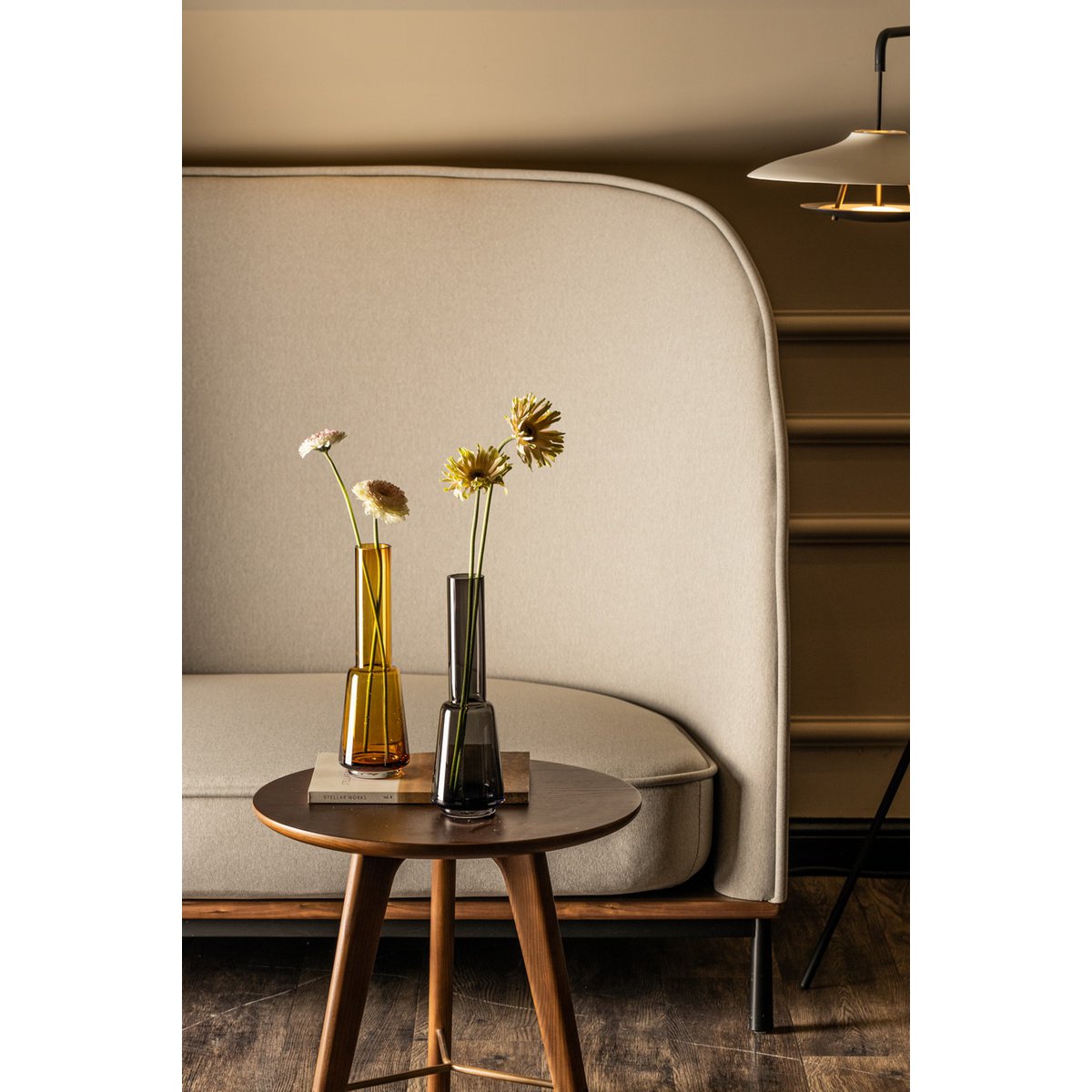Art de la Table Grand vase design rétro moderne, couleur gris foncé, gris TYLER14 Zistyhome art de la table