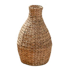 Vase Boho tressé DAYANA naturel en Jacinthe d'Eau