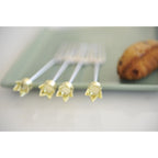 Fourchettes à dessert couronne dorée - lot de 4