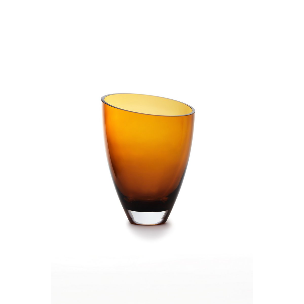 vase en verre de couleur ambre foncé en verre de luxe, BULED