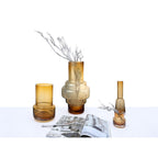 Art de la Table Vase en verre LUXE 9mm, couleur ambre : style design rétro TYLER 25 Zistyhome art de la table